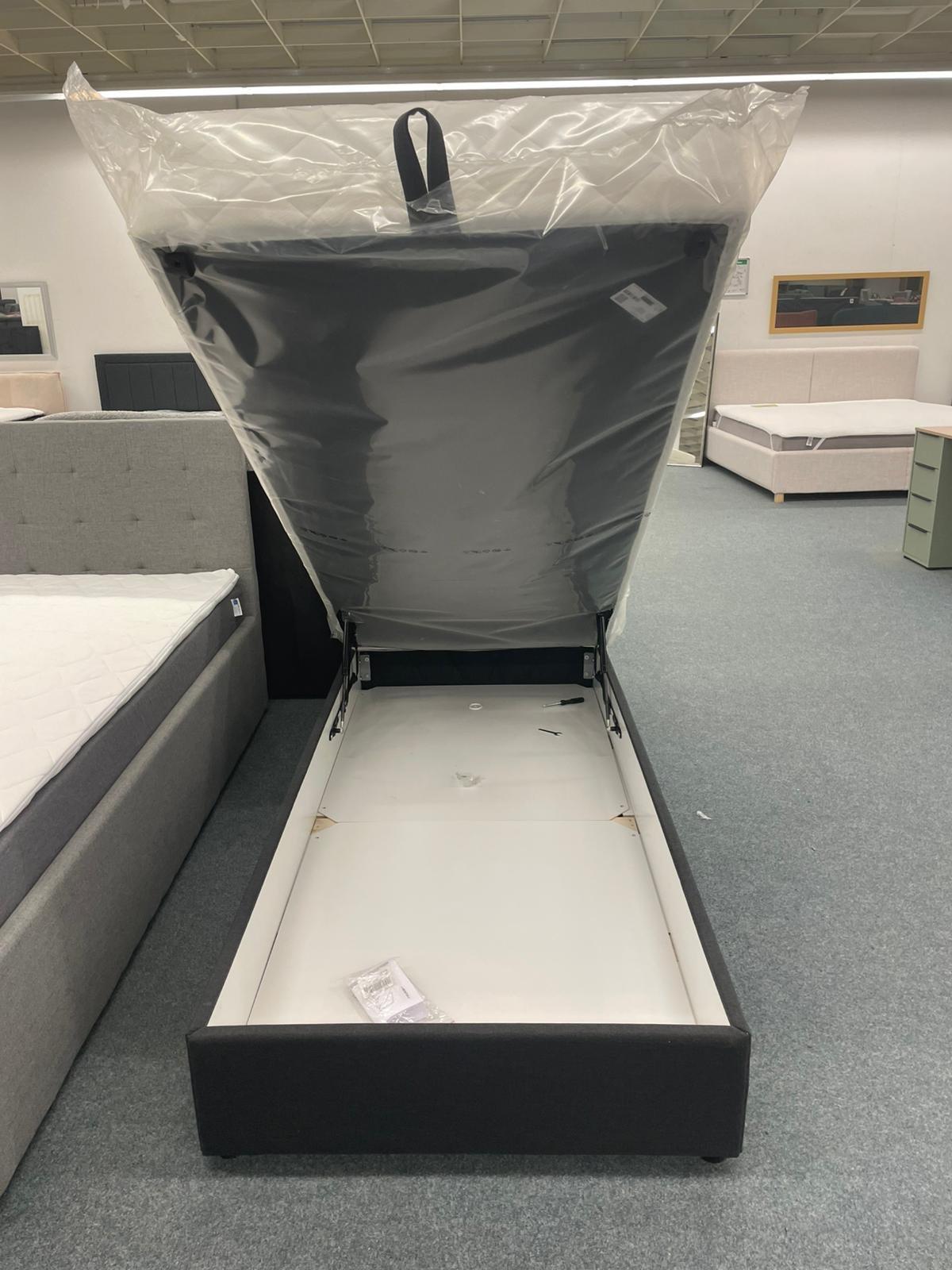 Boxspringbett 90x200 mit Bettkasten - Anthrazit - Bild 2