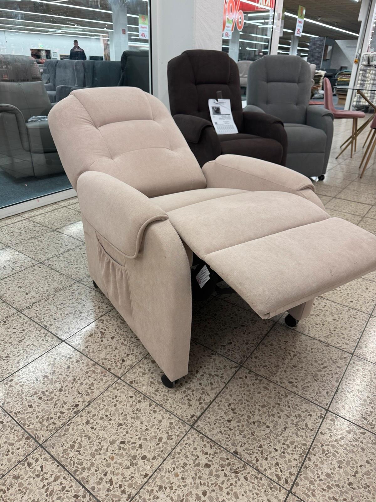 Beiger Relaxsessel mit Seitentasche - Bild 3