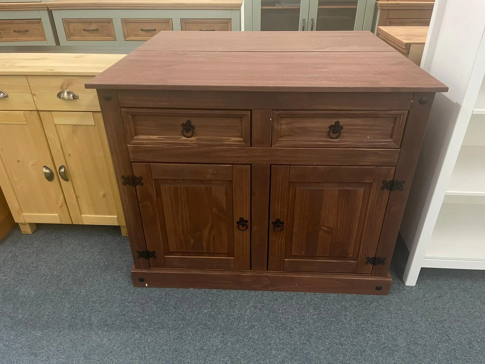 Elegante Kommode aus Kiefer - Dunkel gewachst - Bild 2