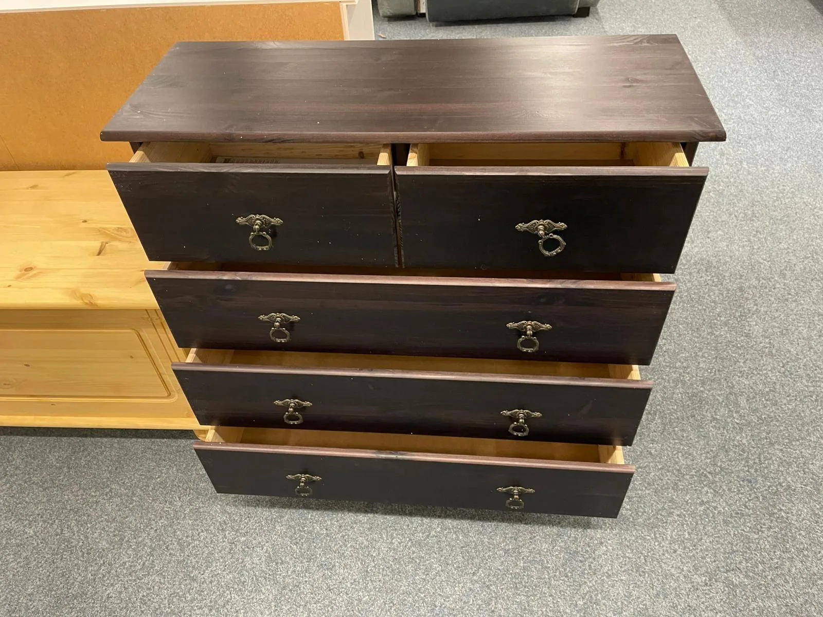 Elegante Massivholz Kommode mit 5 Schubladen - Bild 2