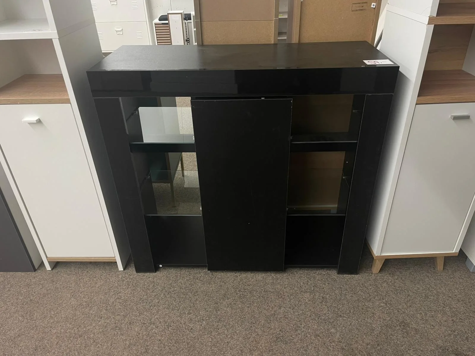 Elegantes Sideboard mit 4 Fächern - Schwarz