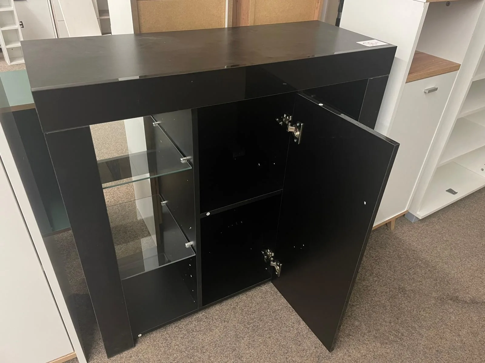 Elegantes Sideboard mit 4 Fächern - Schwarz - Bild 2