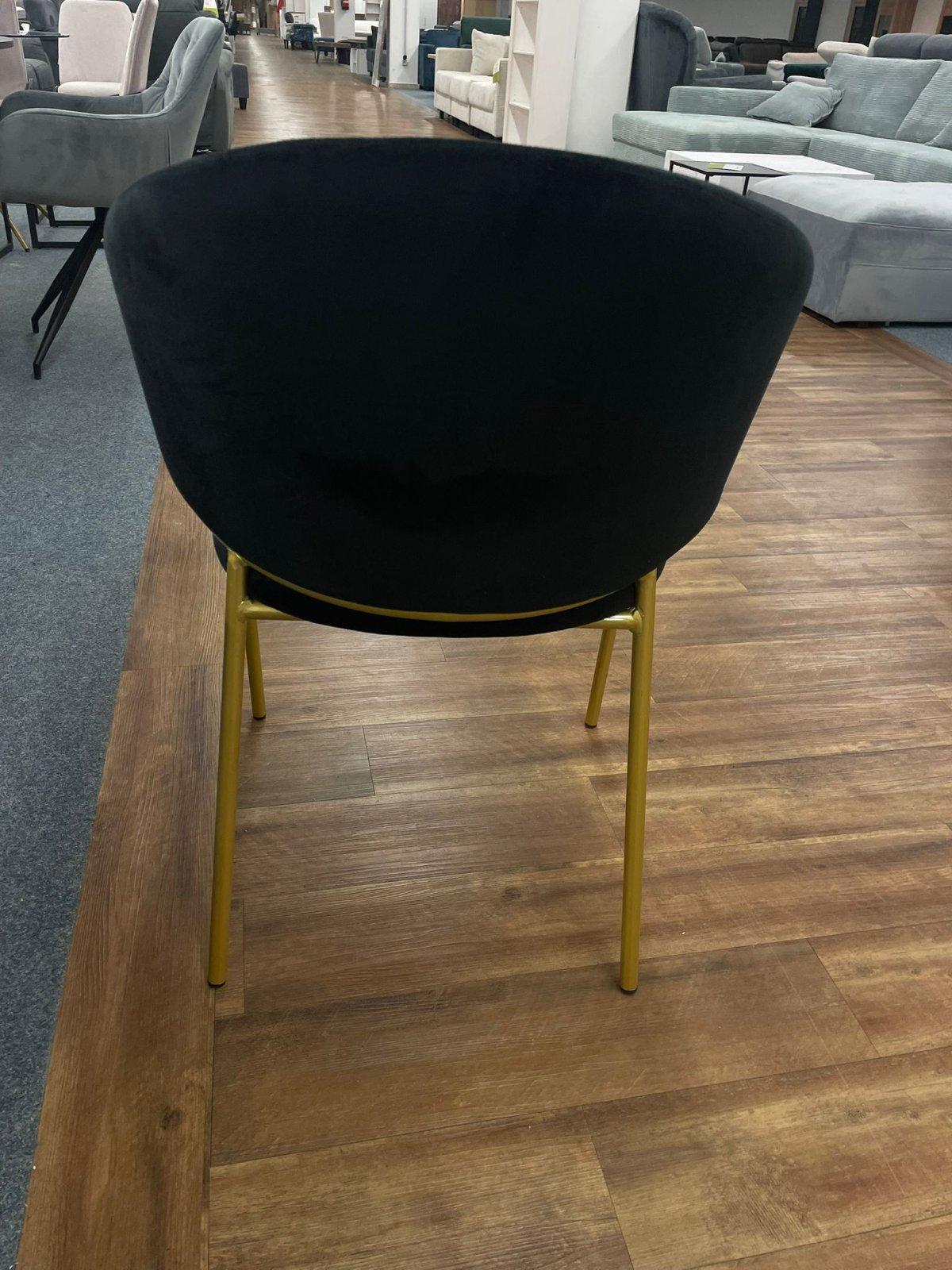 Eleganter Esszimmerstuhl mit Velourstoff - Bild 3