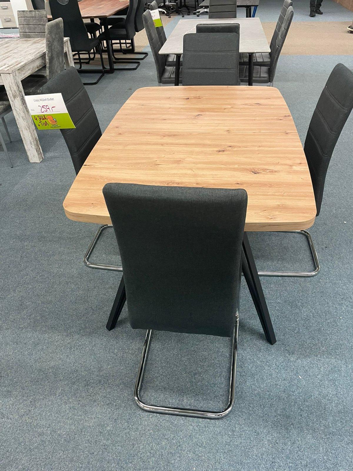 Elegante Essgruppe Holz mit 4 Stühlen - Bild 2