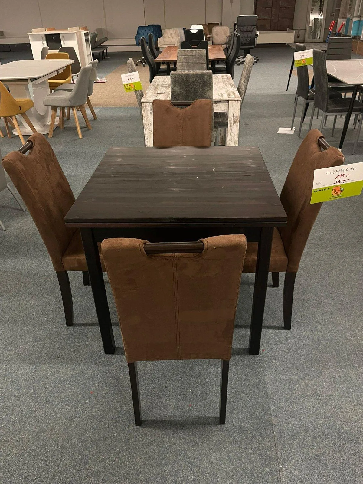 Massivholz Esstisch Set mit 4 Stühlen - Bild 2