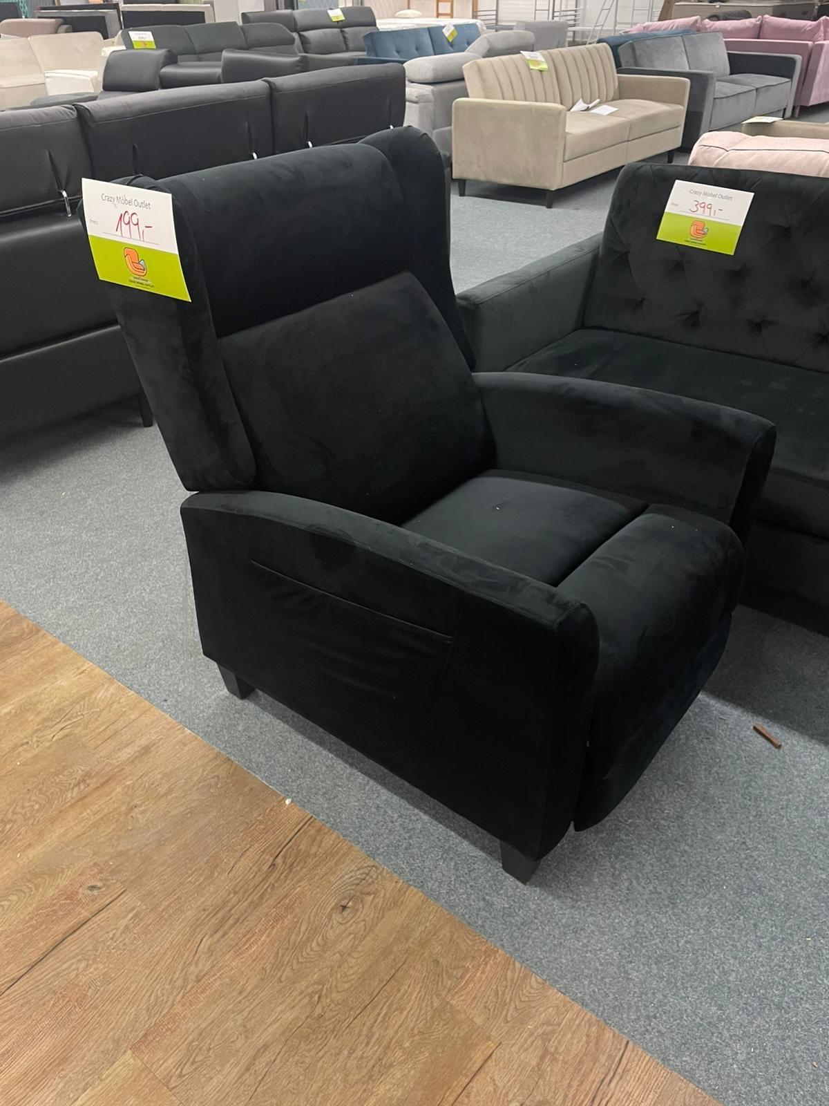 Eleganter Relax-Ohrensessel in Schwarz - Bild 2