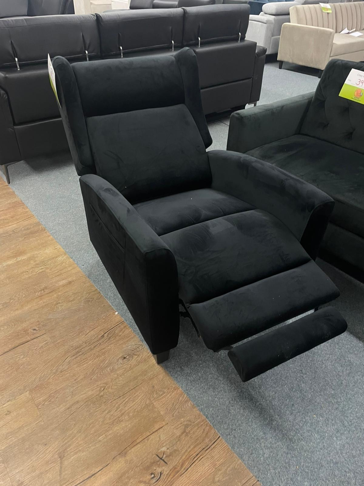 Eleganter Relax-Ohrensessel in Schwarz - Bild 3