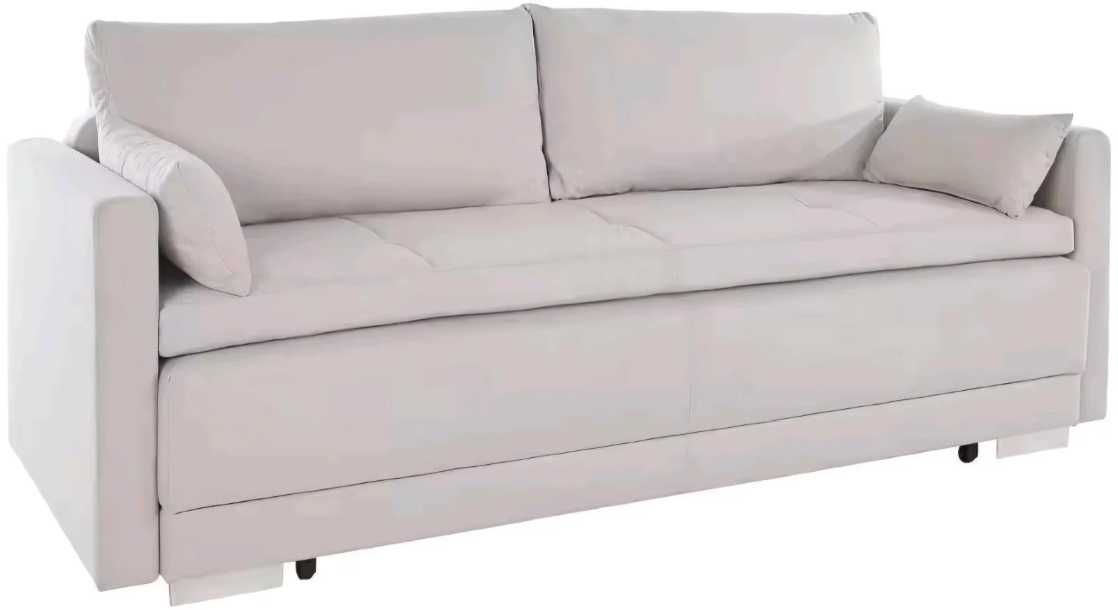 Schlafsofa mit Boxspringfederung - Silbergrau