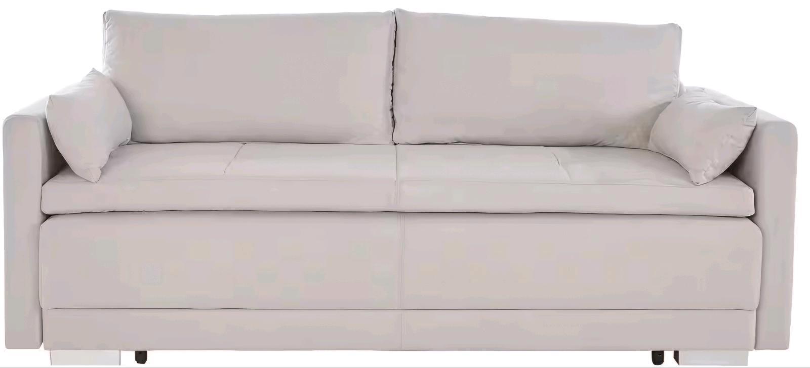 Schlafsofa mit Boxspringfederung - Silbergrau - Bild 2