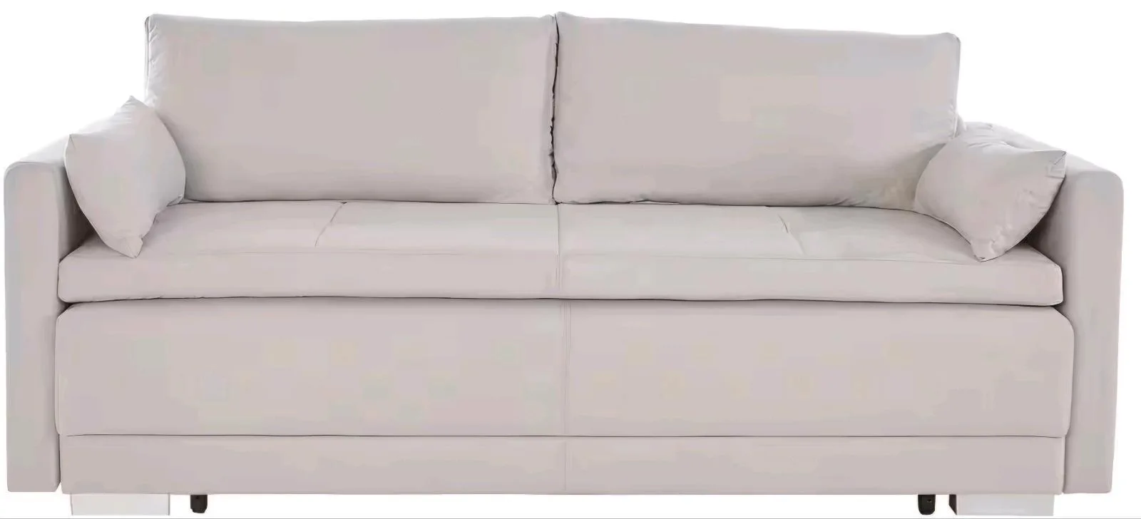 Schlafsofa mit Boxspringfederung - Silbergrau - Bild 2