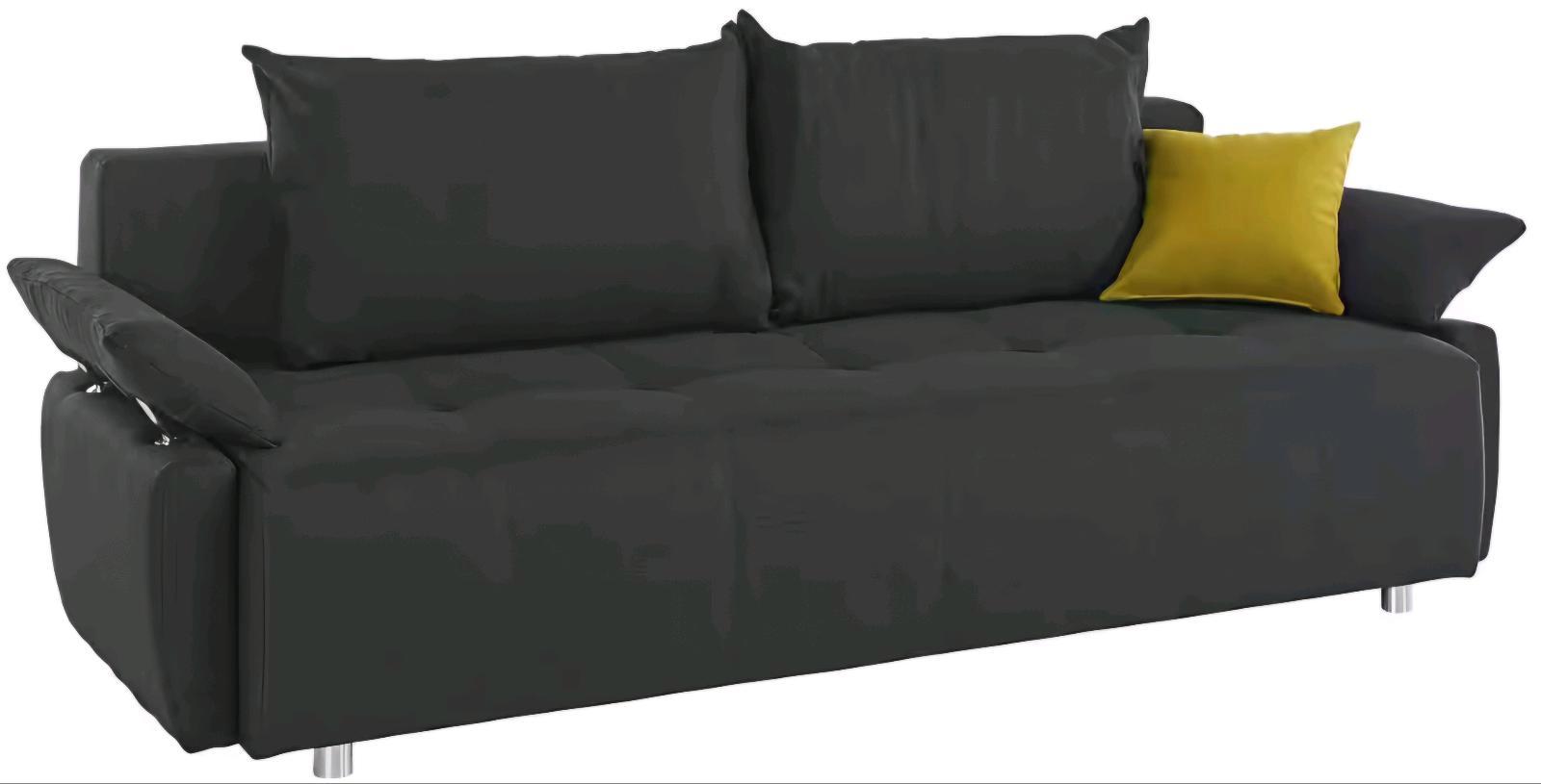 Schlafsofa mit Bettfunktion in Anthrazit