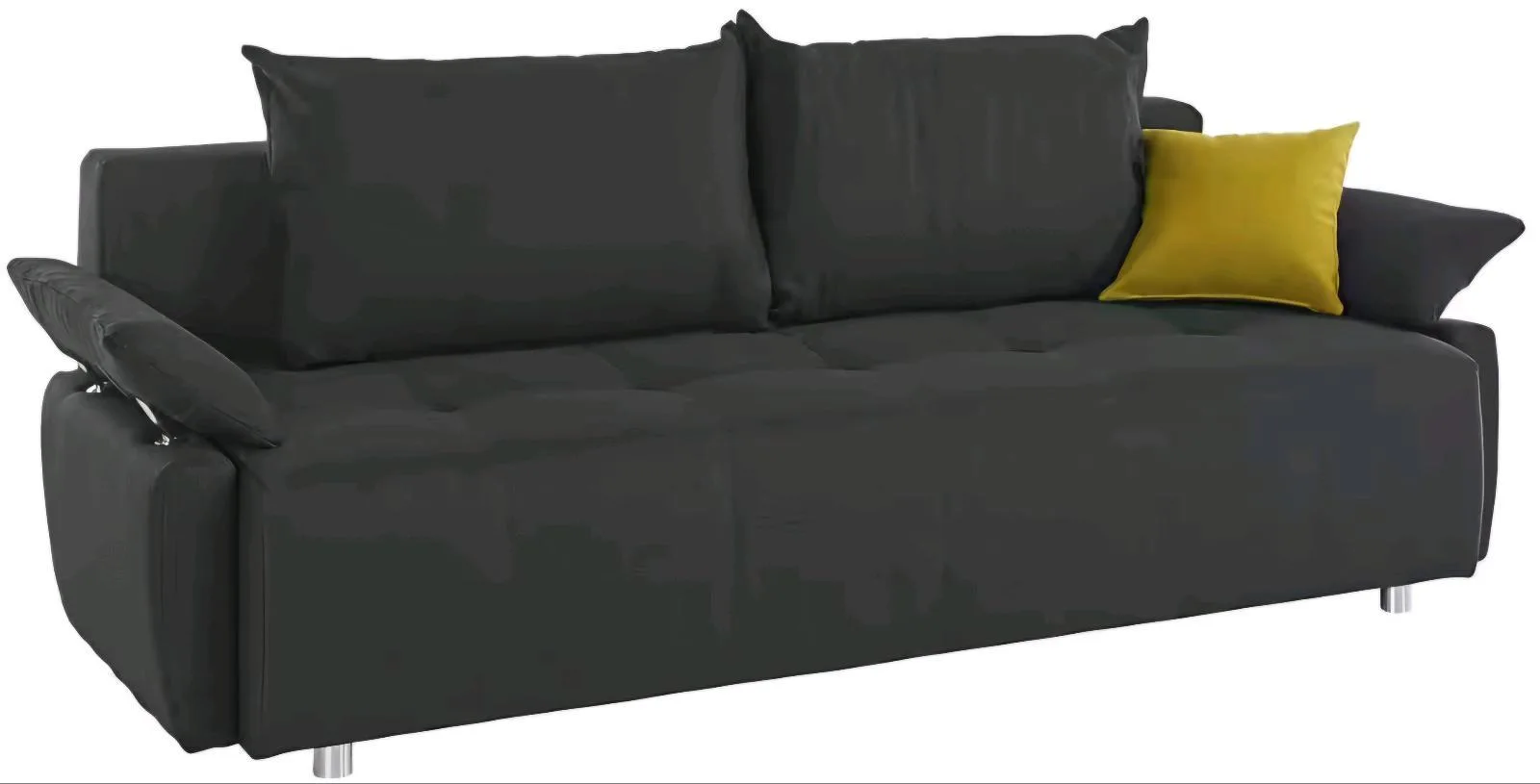 Schlafsofa mit Bettfunktion in Anthrazit