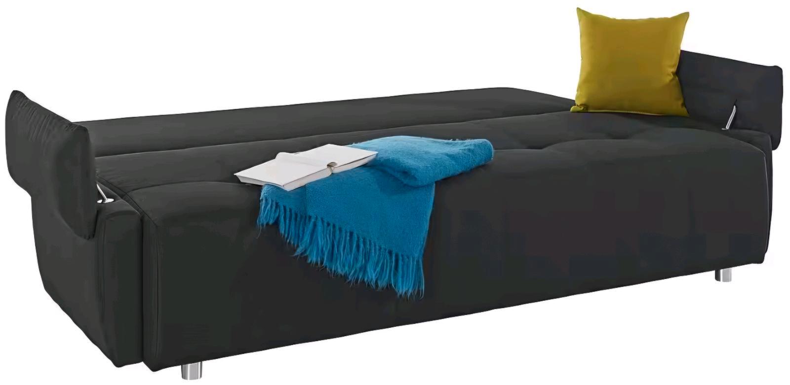 Schlafsofa mit Bettfunktion in Anthrazit - Bild 2