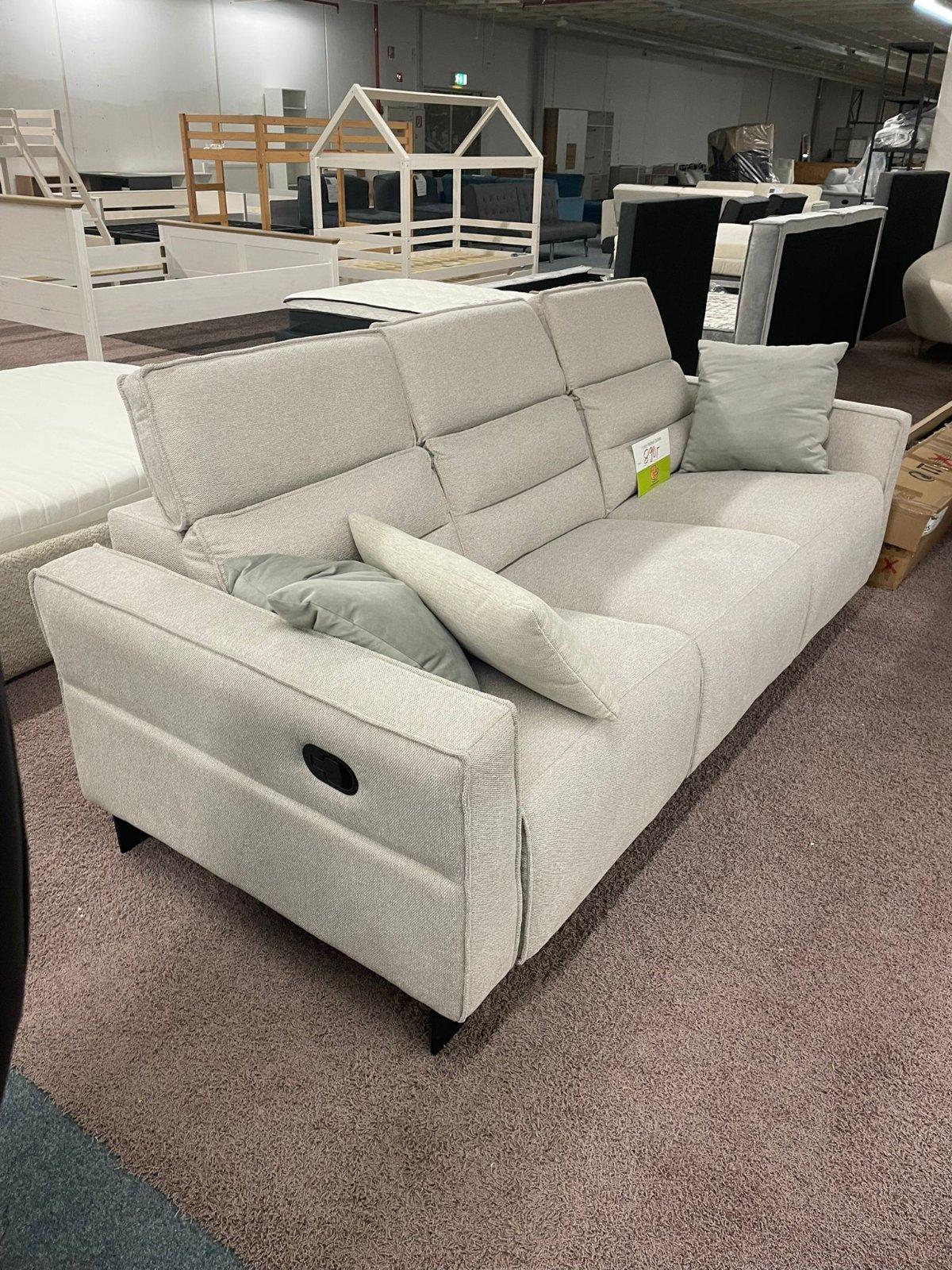 Grau 2-Sitzer Sofa mit Relaxfunktion - Bild 3