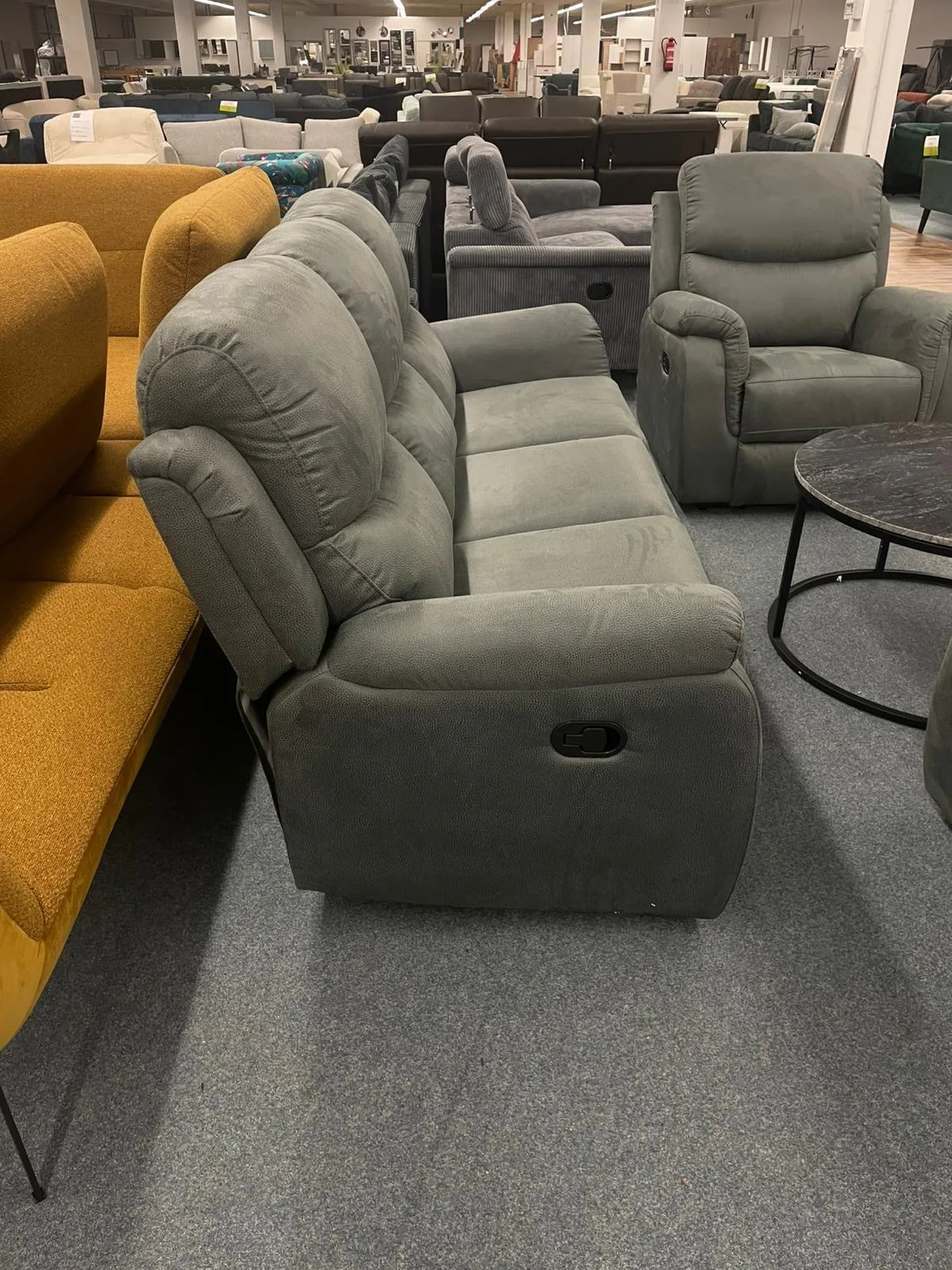 3-Sitzer Sofa Set mit Relaxfunktion - Grau - Bild 2