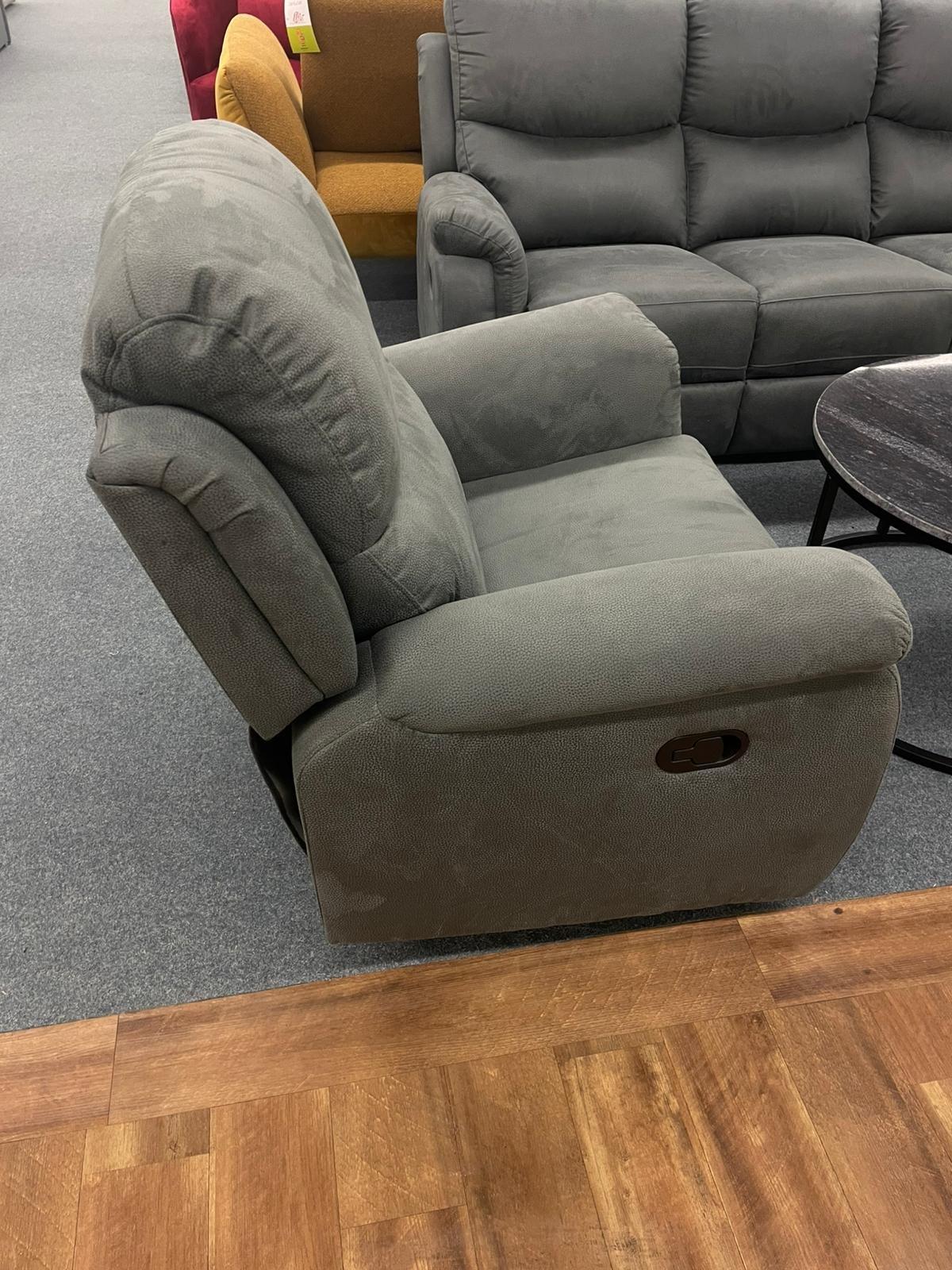 3-Sitzer Sofa Set mit Relaxfunktion - Grau - Bild 3