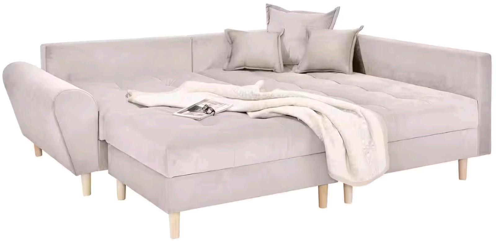 Schlafsofa L-Form mit Hocker - Bild 2