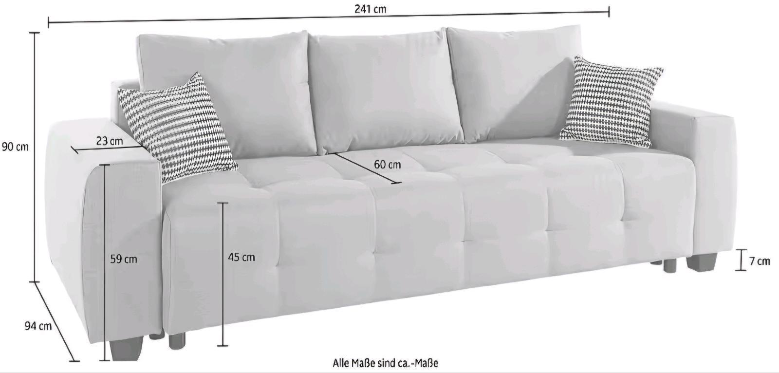 Schlafsofa mit Bettfunktion und Stauraum - Bild 3