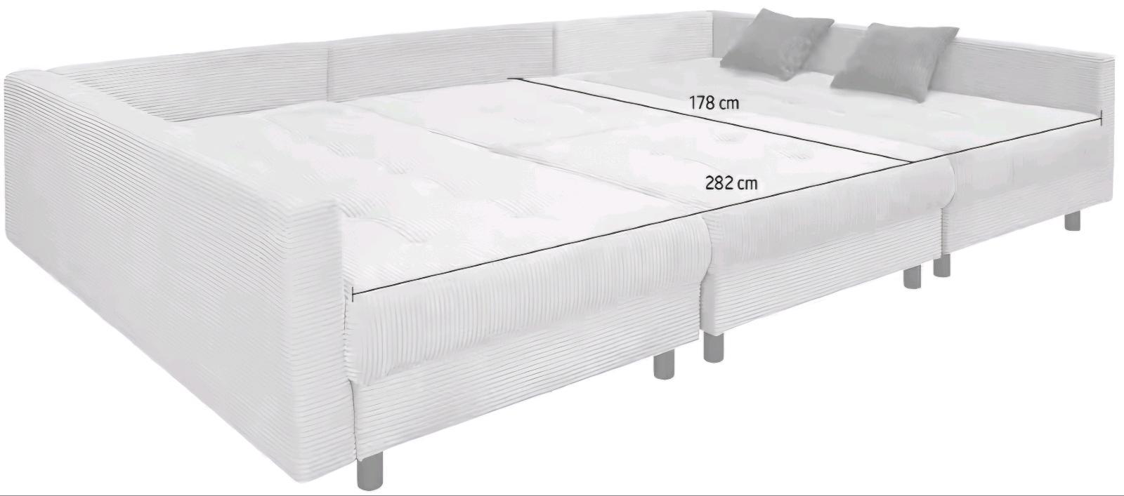 Kuschelige U-Form Wohnlandschaft mit Hocker - Bild 4