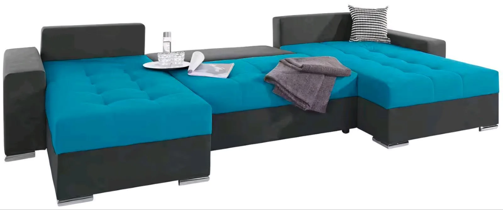 U-Form Schlafsofa mit Bettkasten - Bild 3