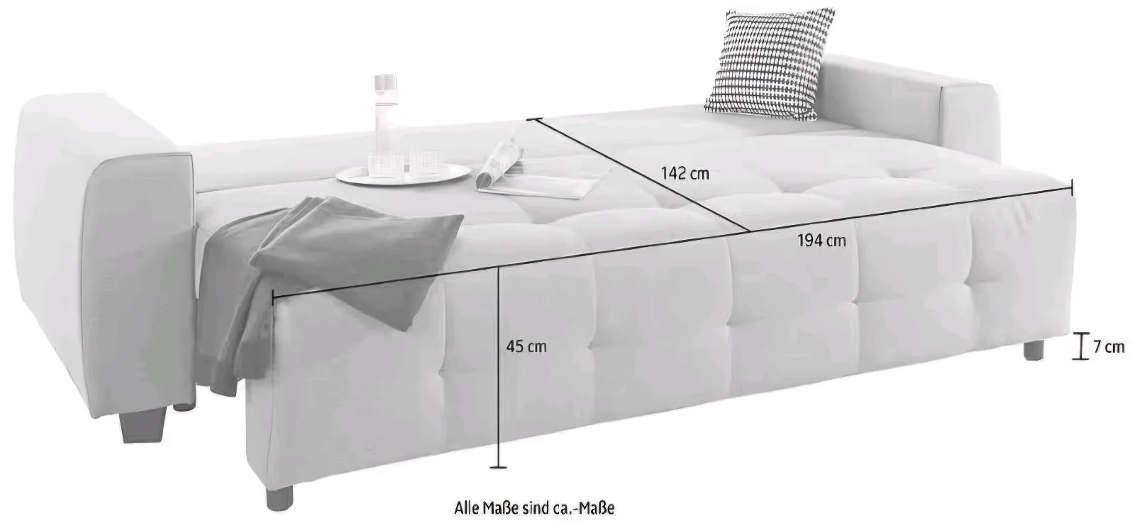 Stylisches Schlafsofa mit Bettfunktion - Bild 4