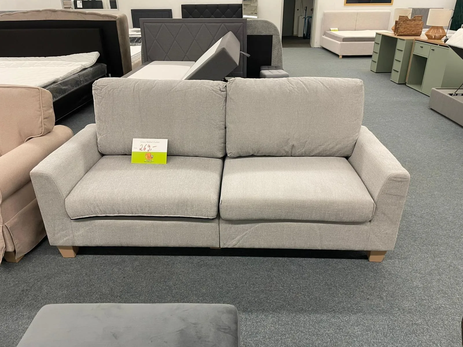 Elegantes 3-Sitzer Sofa in Grau