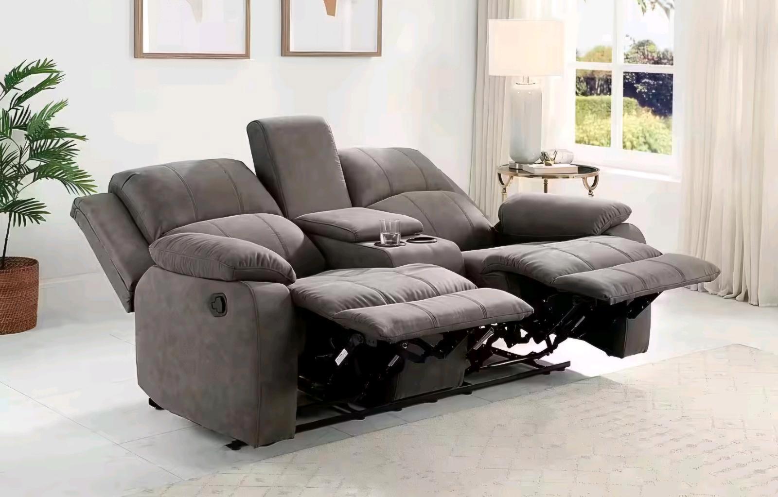 2-Sitzer Kinosofa mit Getränkehalter - Grau - Bild 2