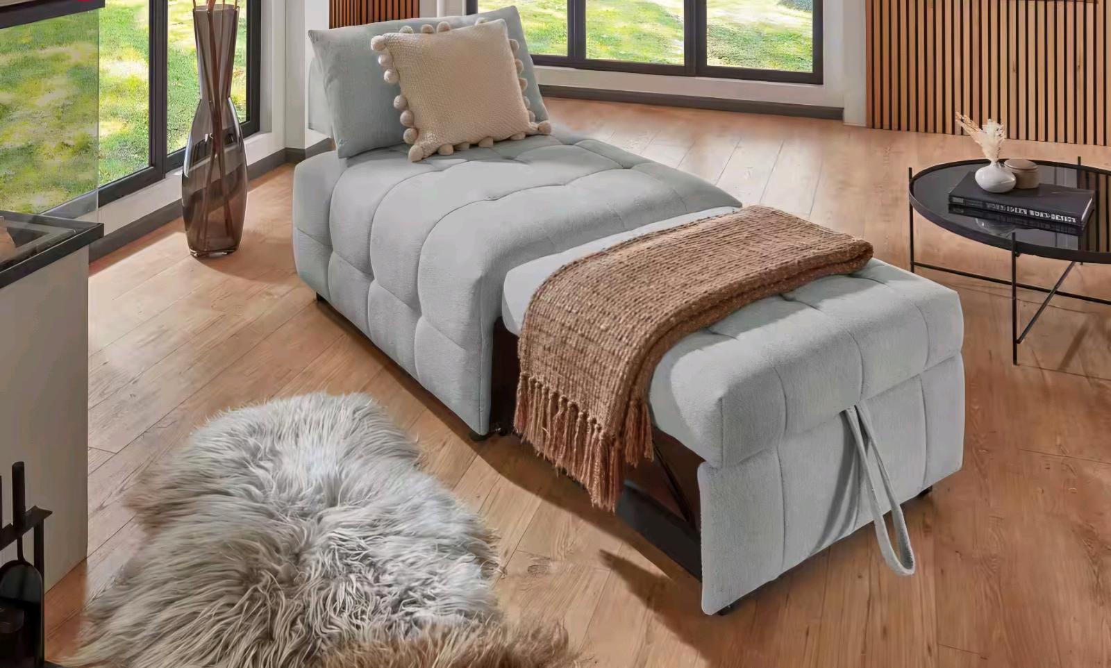 Schlafsofa mit Schlaffunktion in Chenille - Bild 2