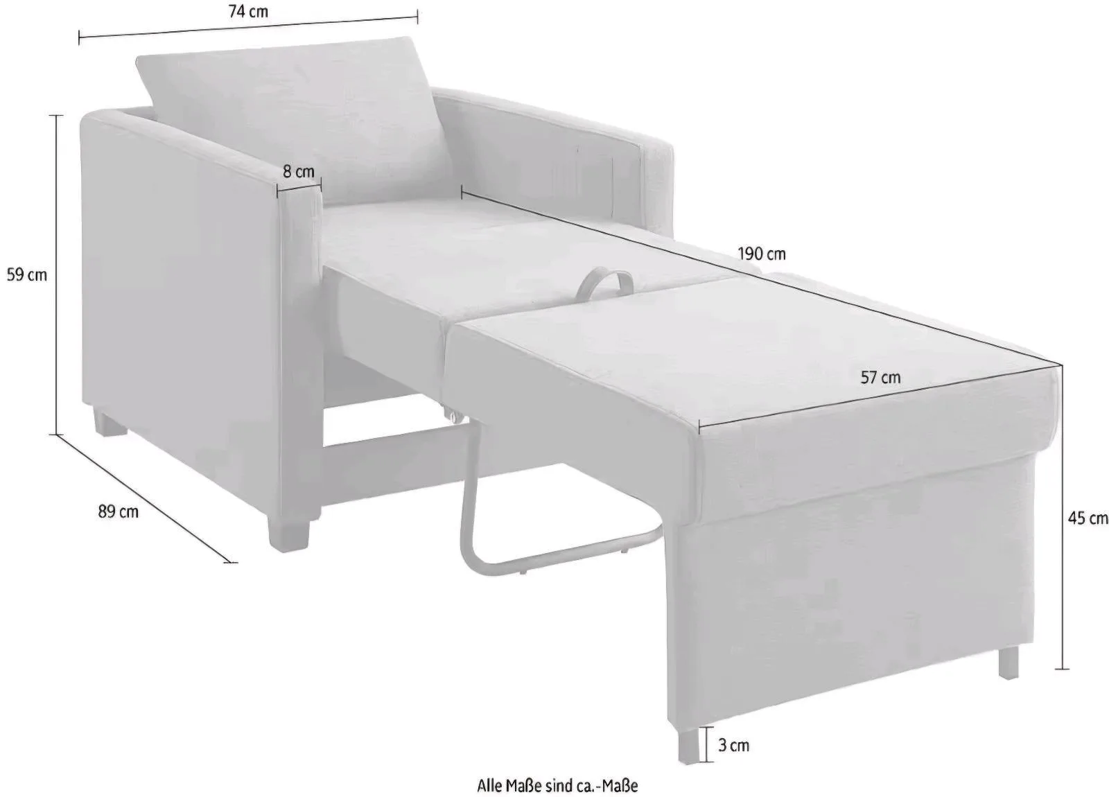 Relaxsessel mit Schlaffunktion für 179€ - Bild 4