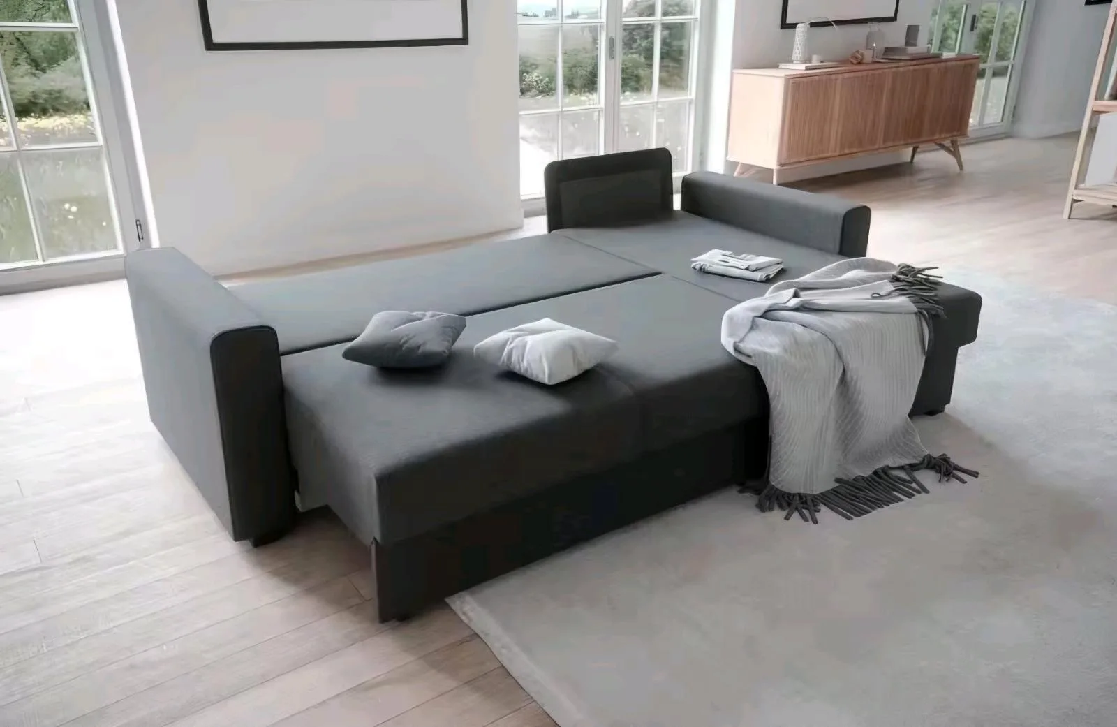 Ecksofa mit Bettfunktion und Bettkasten - Bild 2