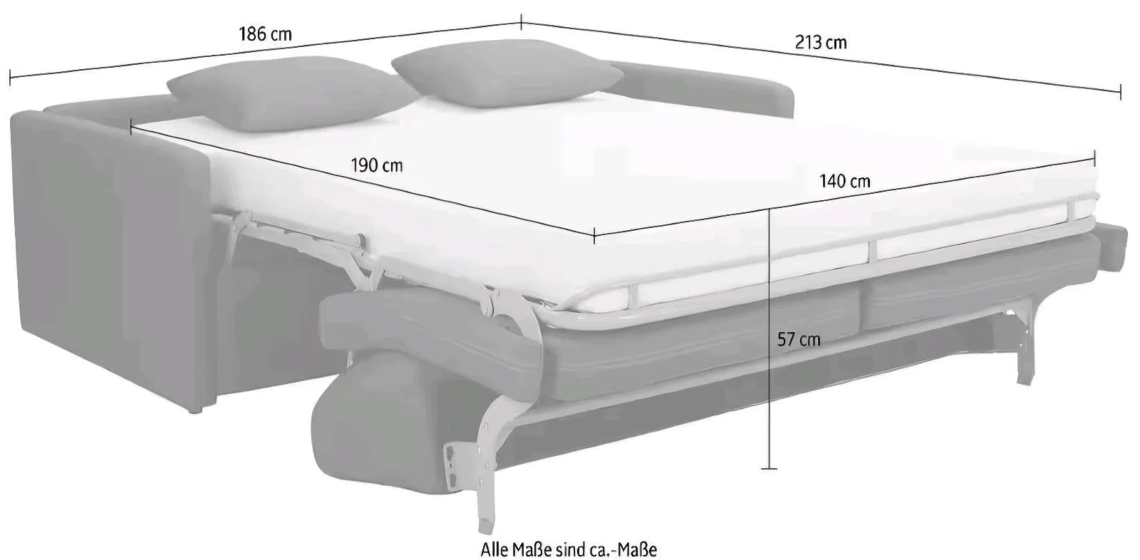 Bequemes Schlafsofa mit Zierkissen - Bild 4