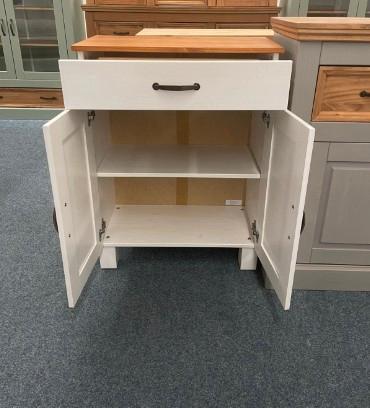 Eleganter Unterschrank aus Massivholz in Weiß - Bild 2