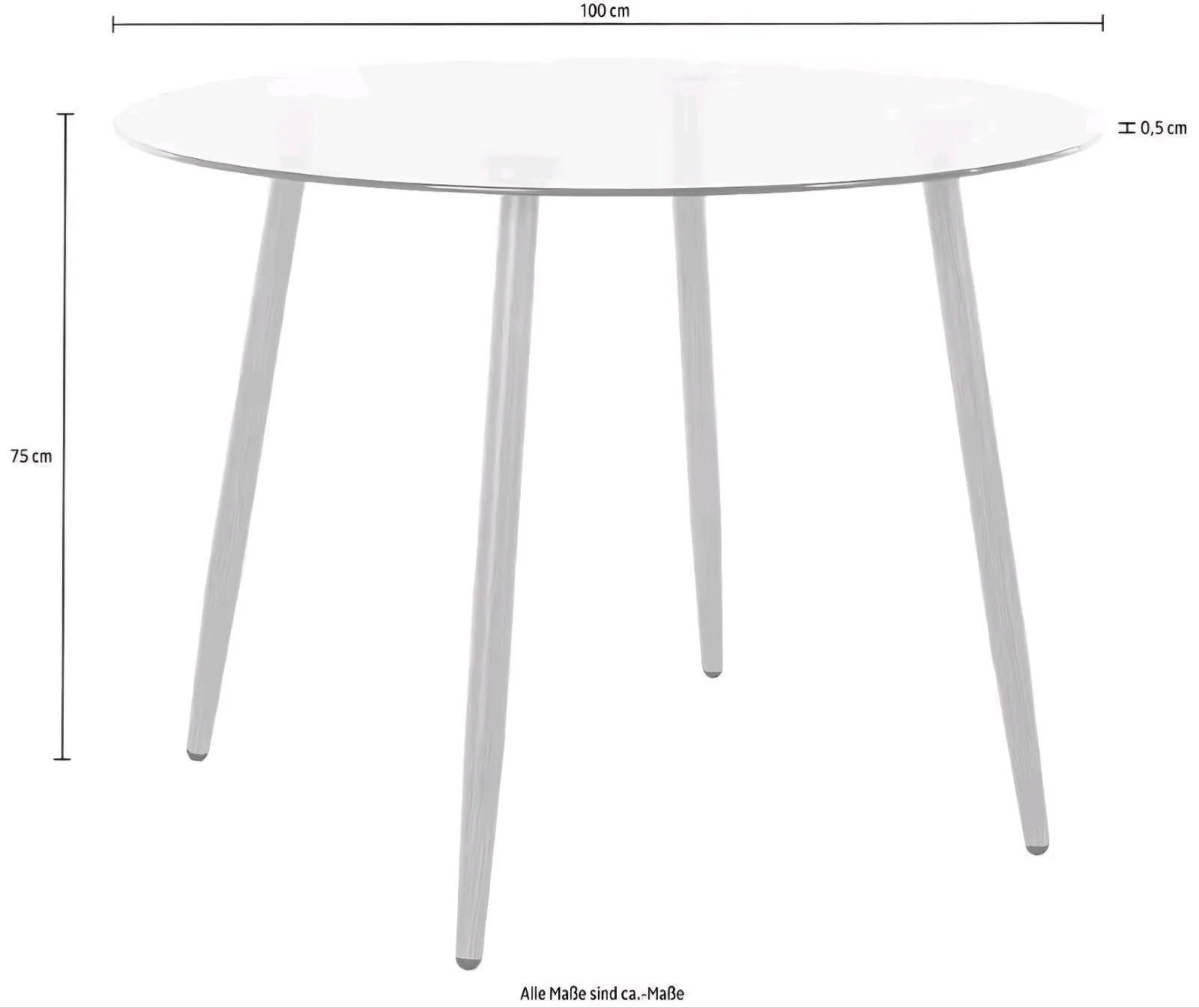 Moderne Essgruppe mit Glasplatte - Bild 2