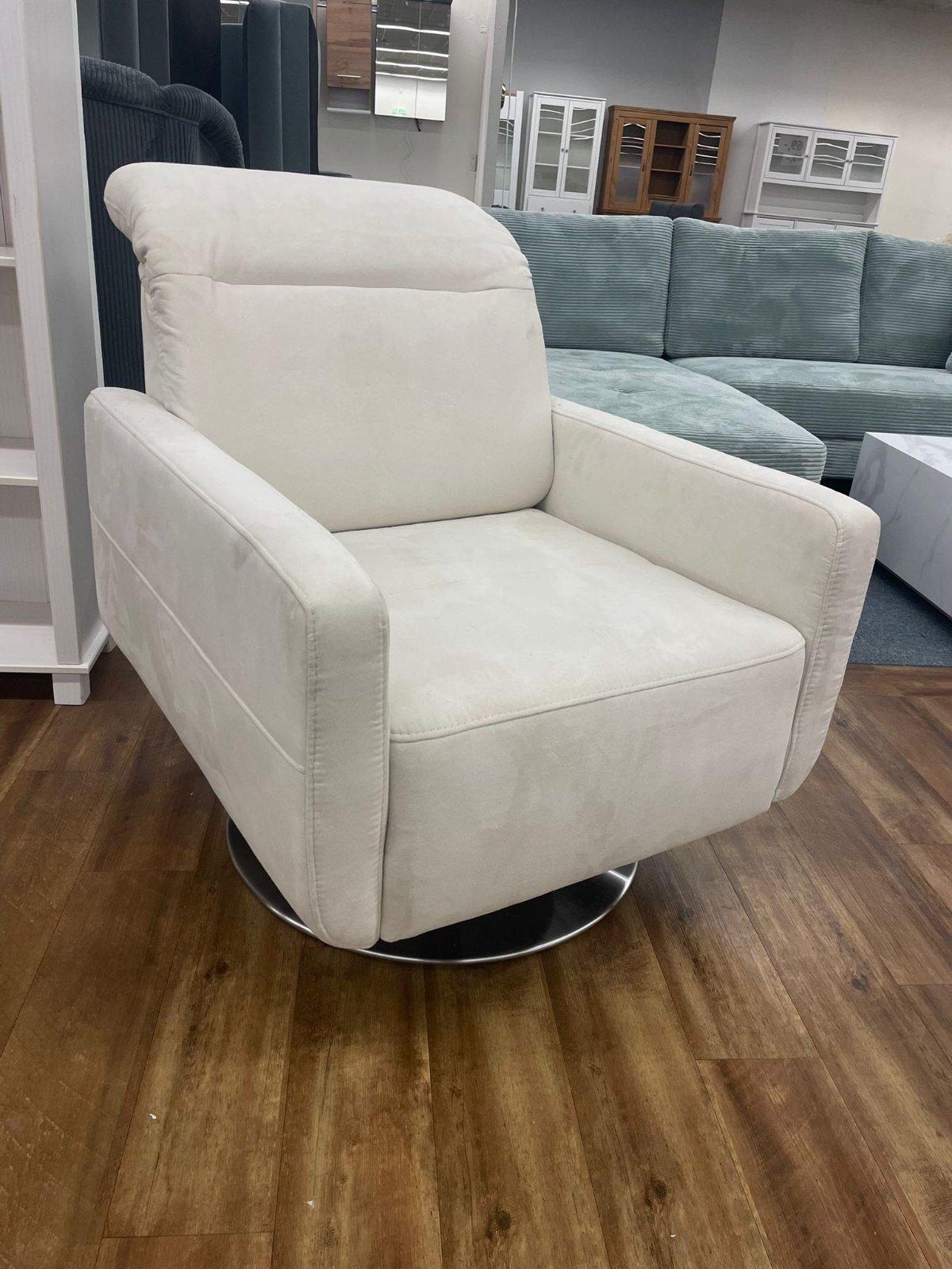 Beiger Drehsessel mit Kopfstütze - Bild 2