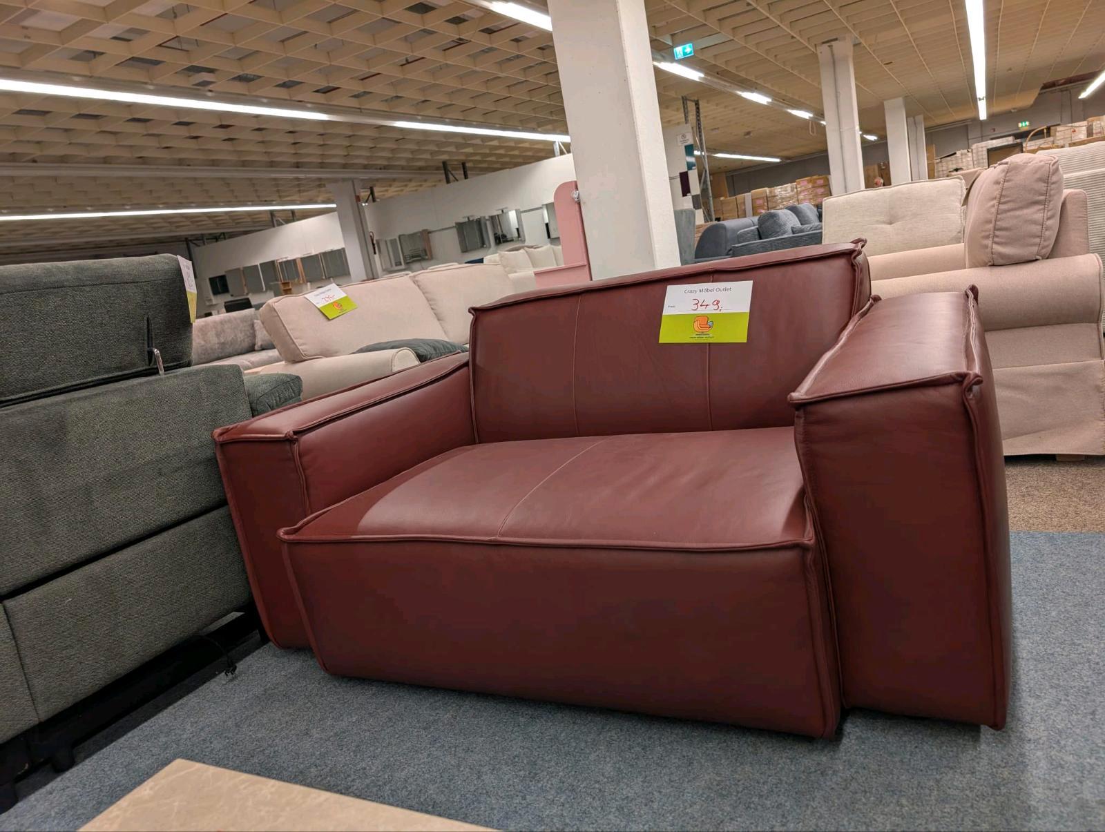 Sessel 2,5 Sitzer Leder Rot - Jetzt nur 349€! - Bild 2