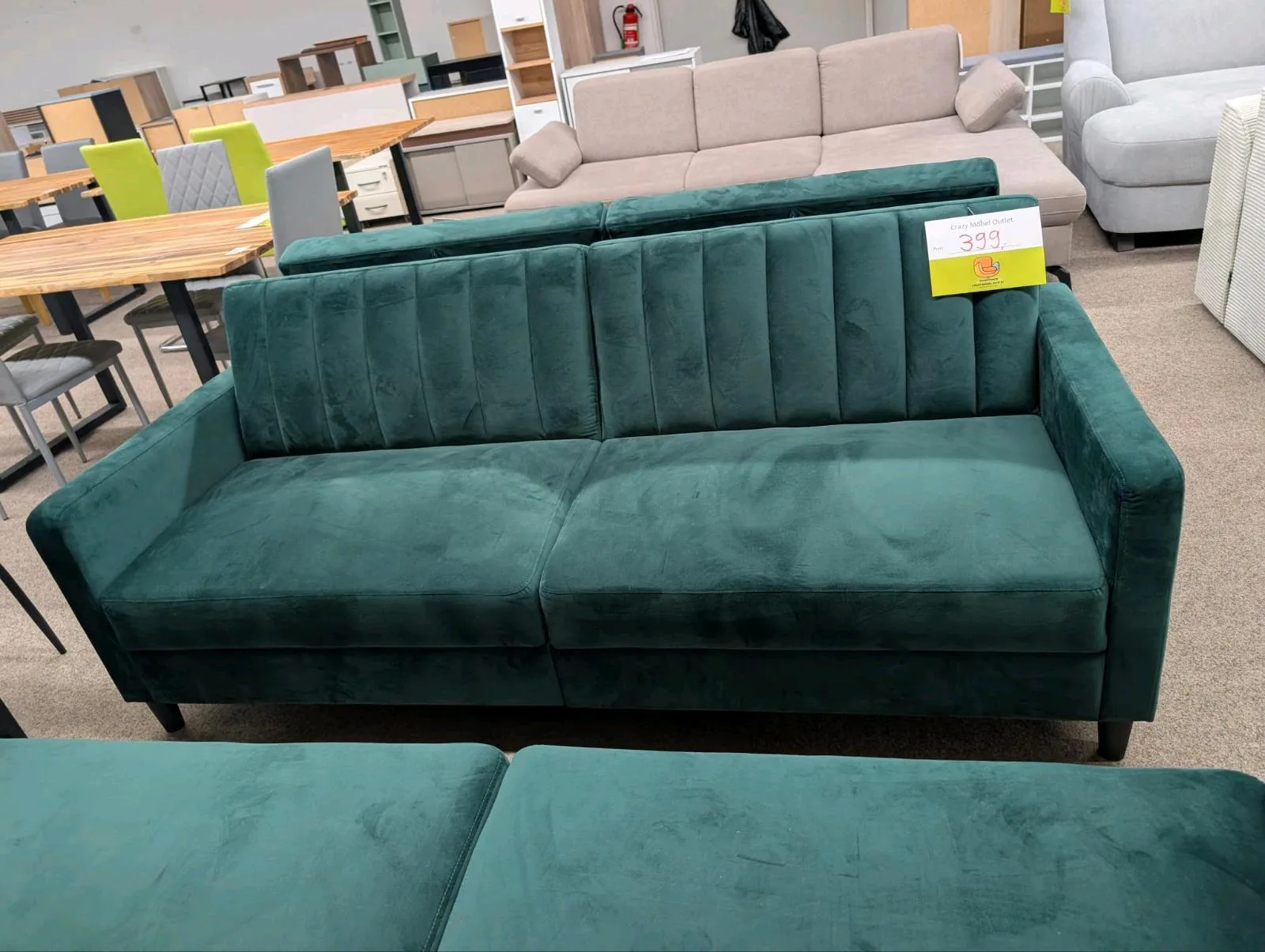 Schlafsofa Samt Grün - 399€ statt 649€