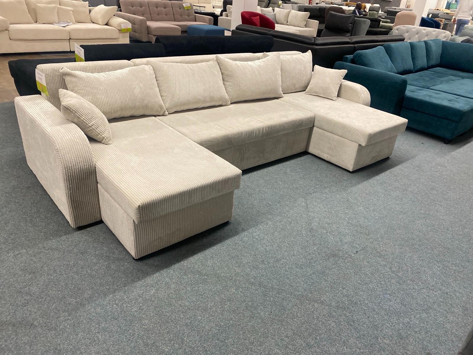 XL Wohnlandschaft mit Bettfunktion & Bettkasten