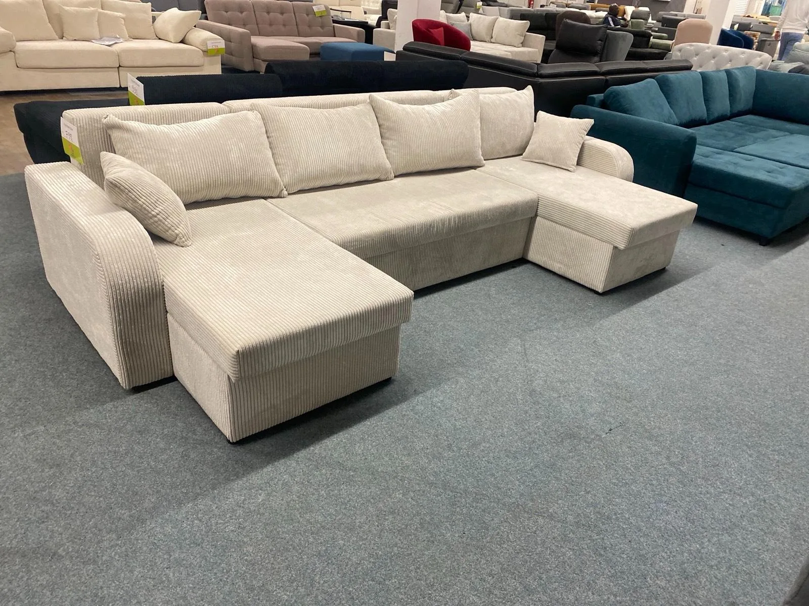 XL Wohnlandschaft mit Bettfunktion & Bettkasten