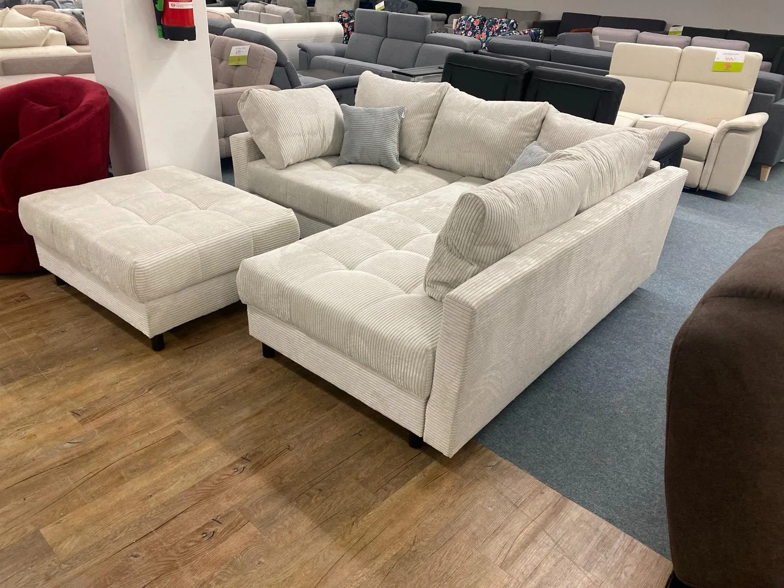 Ecksofa CORD inkl. Hocker & Kissen - Bild 3