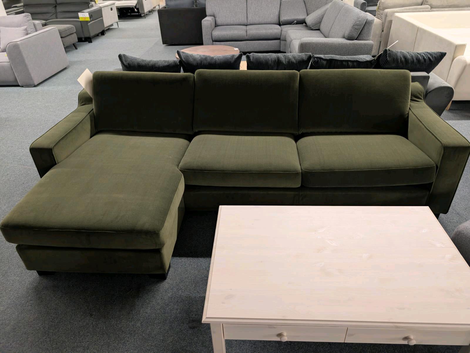 Ecksofa L-Form Samt Grün - 799€