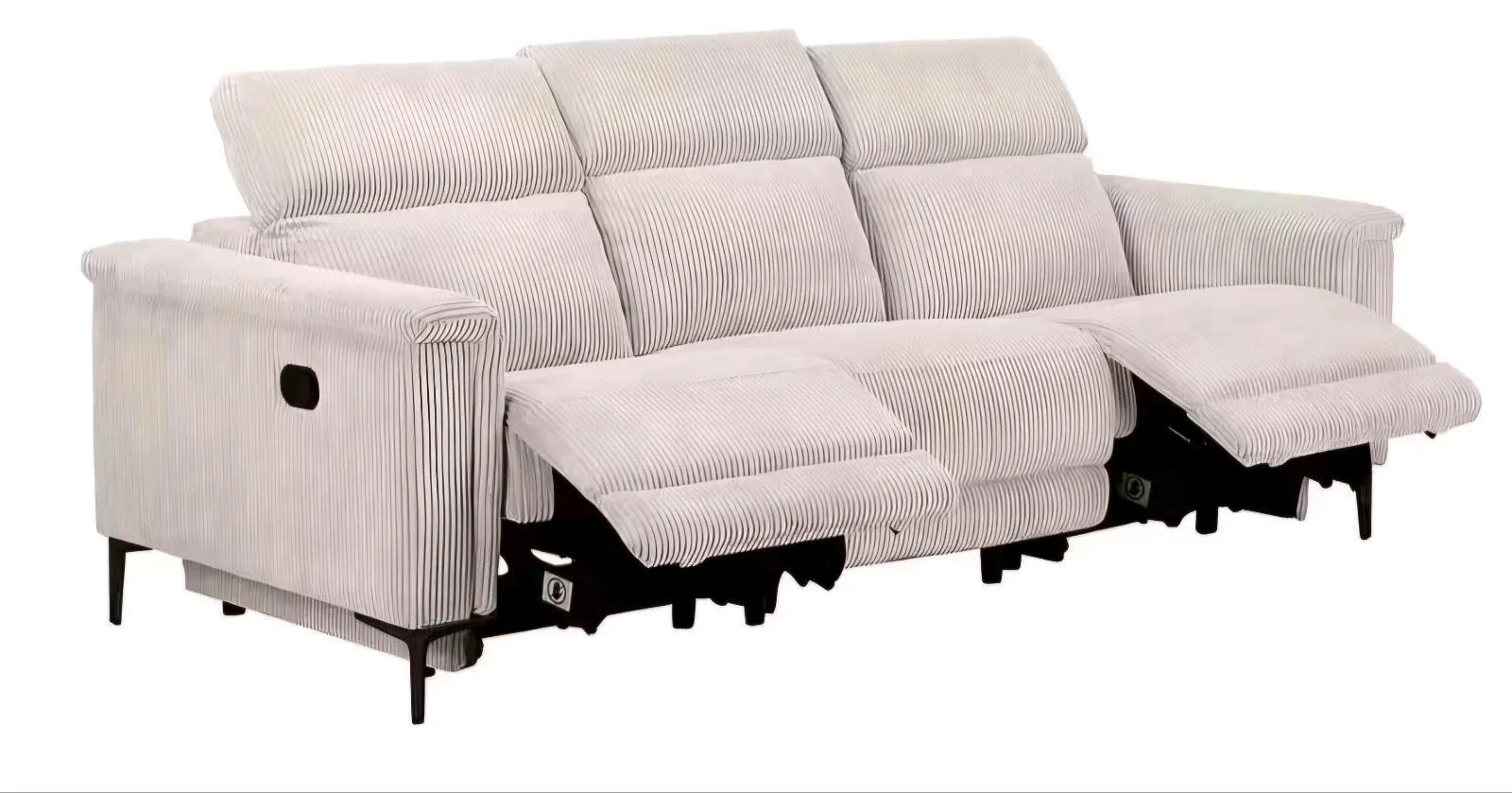 3-Sitzer Sofa mit Relaxfunktion (Creme) - Bild 3