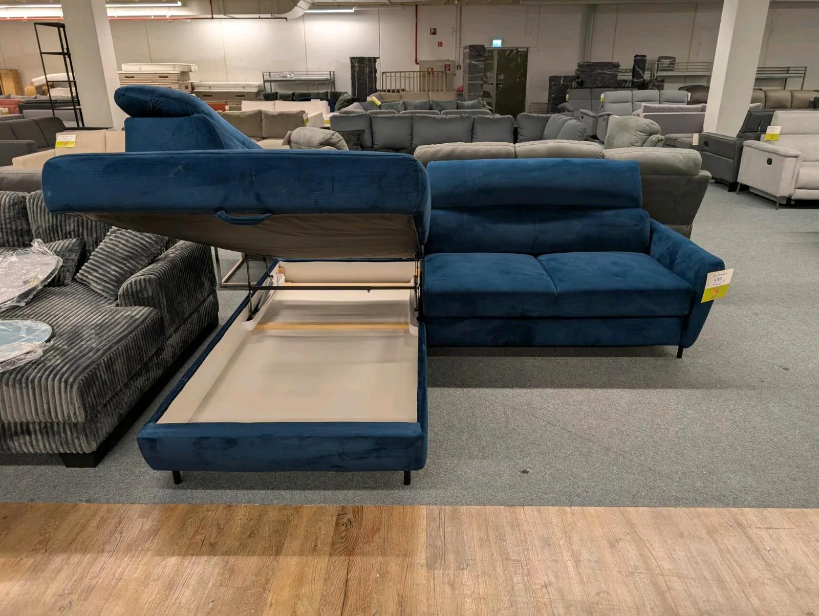 Elegantes Ecksofa L-Form in Blau - Bild 2