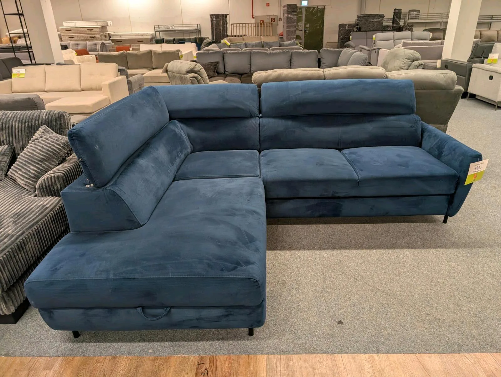 Elegantes Ecksofa L-Form in Blau - Bild 3