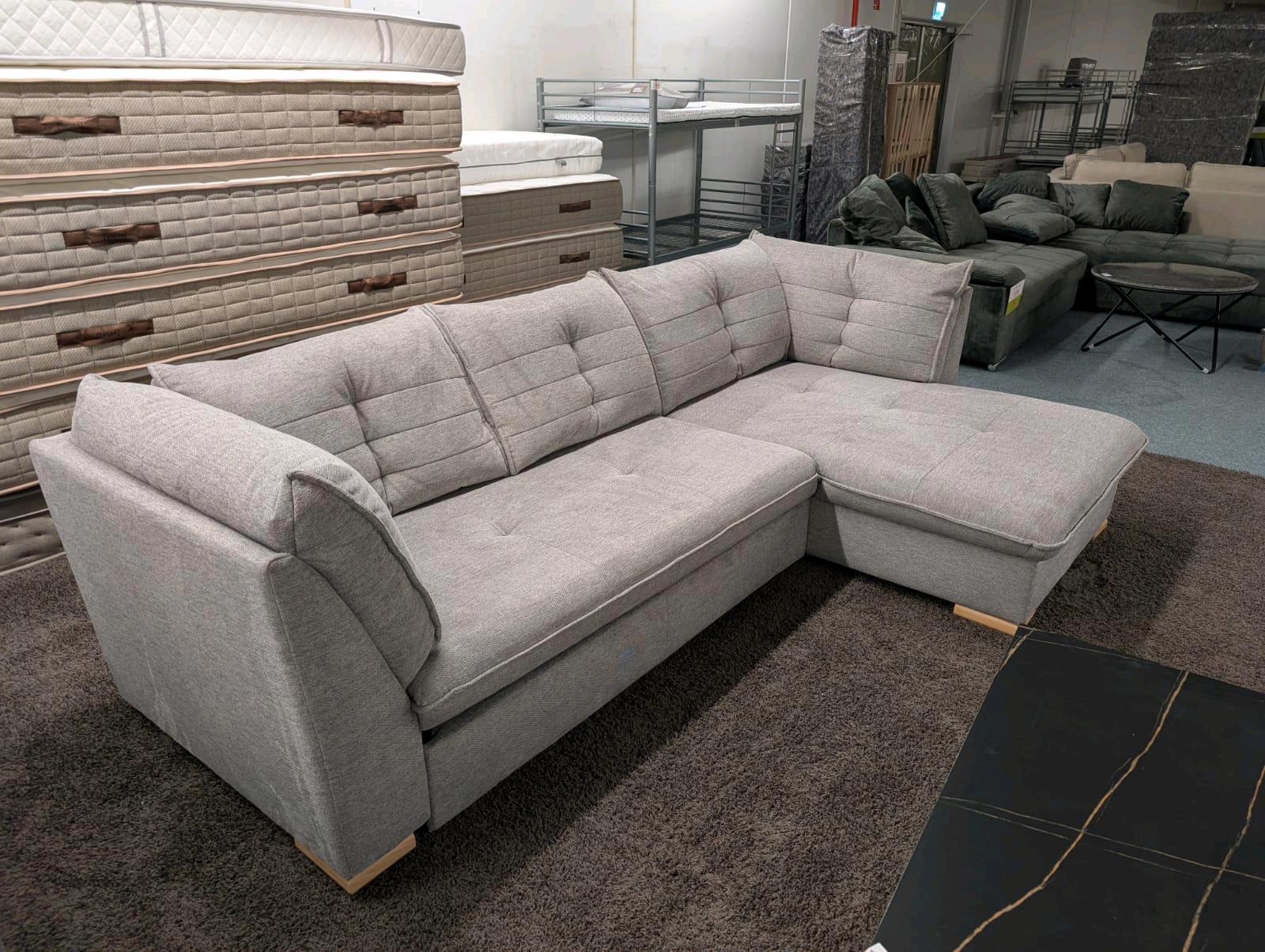 Ecksofa Hellgrau mit Bettfunktion - Bild 2