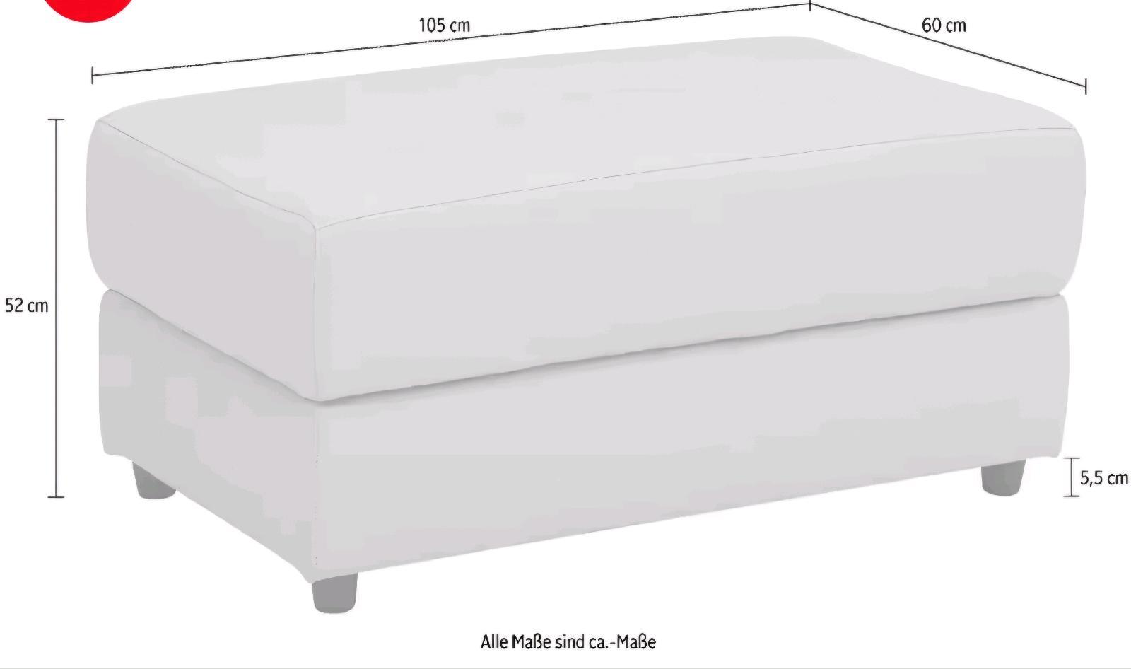 Komfortabler Polsterhocker mit Federkern - Bild 3