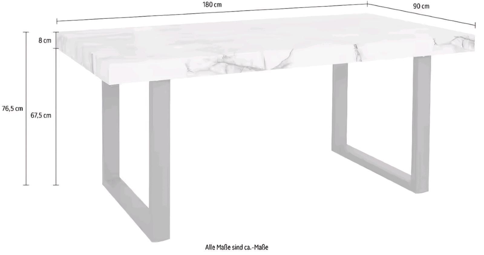 Eleganter Esstisch in Marmor-Optik - Bild 3