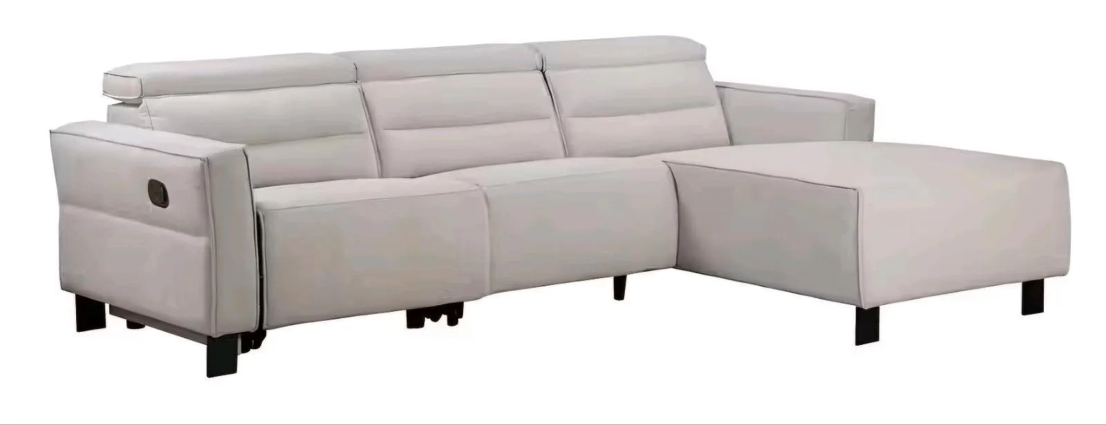 Ecksofa mit Relaxfunktion in Creme
