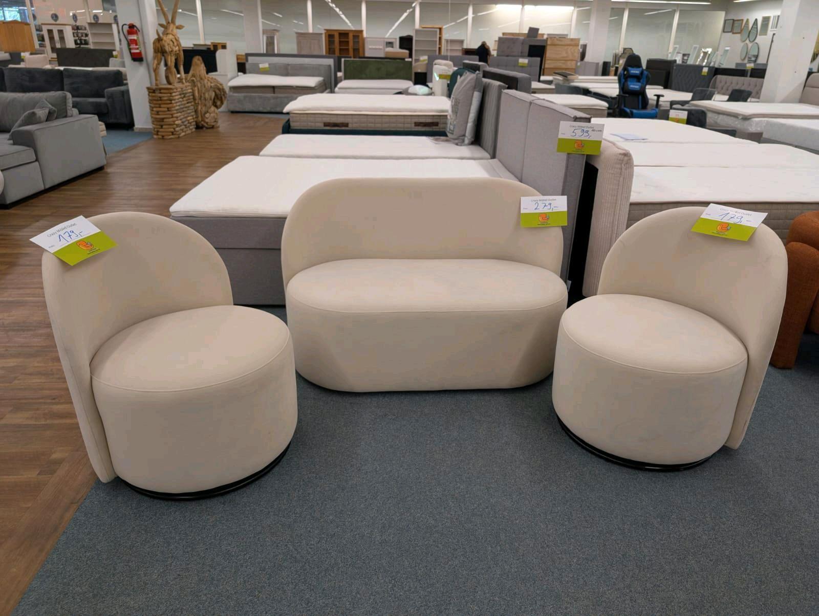 Samt-Sitzbank Creme Beige - 279€