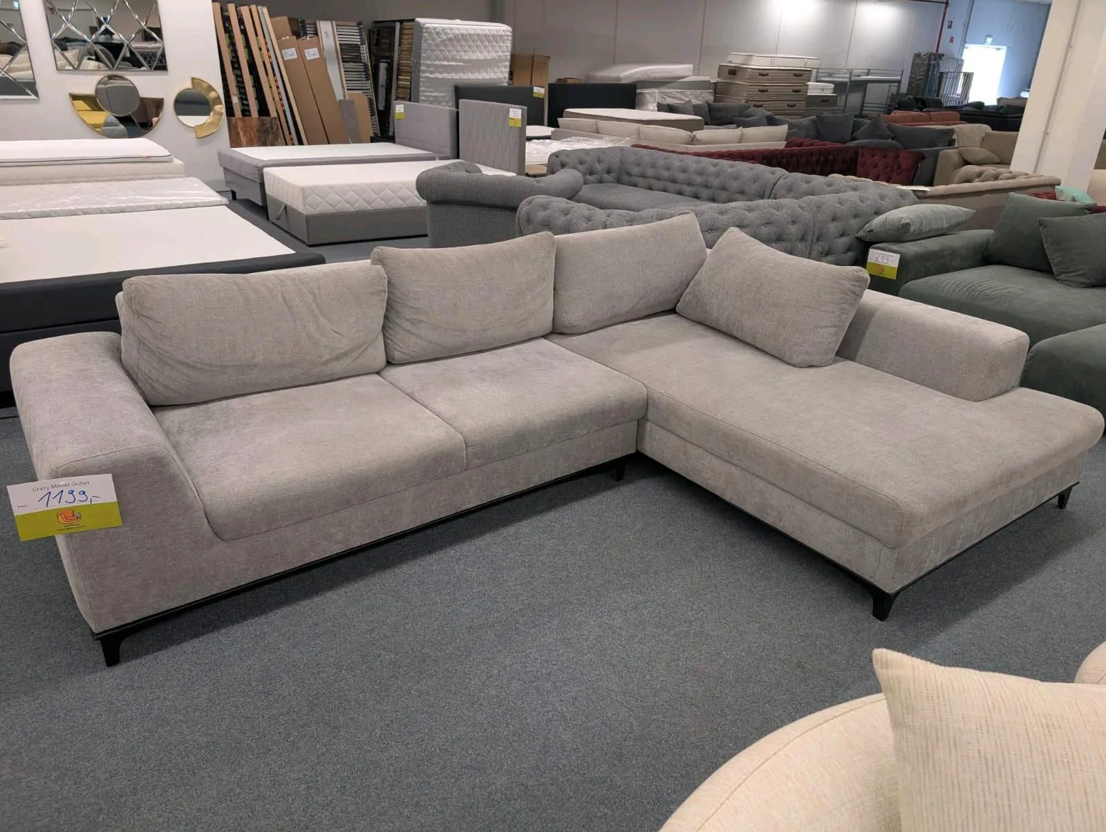 Ecksofa L-Form Grau - 1.199€ statt 1.599€