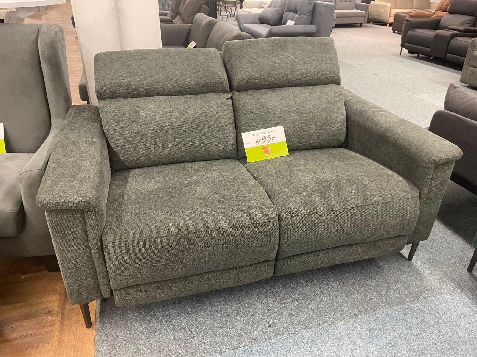 Grau 2-Sitzer Sofa mit Relaxfunktion